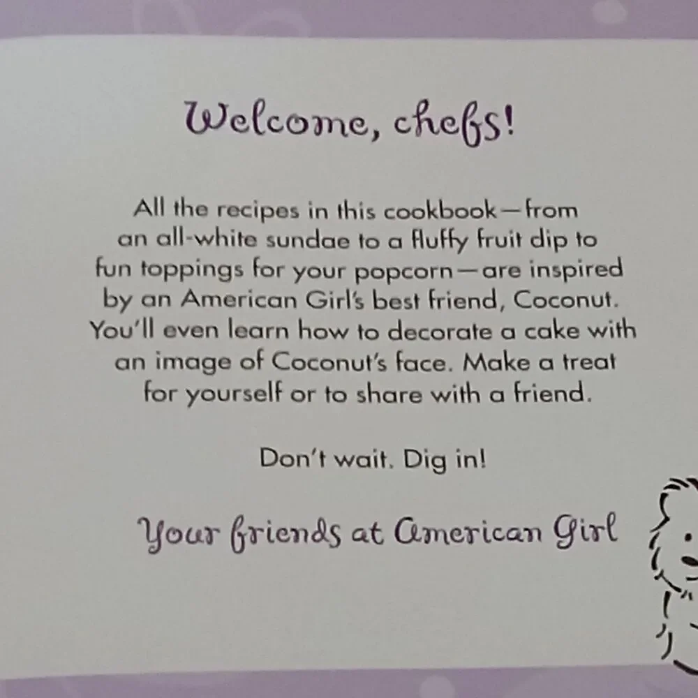 American Girl Coconut's Cookbook Treats 5.5